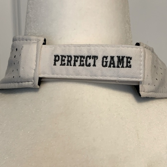 NIKE Perfect Game PG Baseball Tournament White Visor Swoosh Embroidered RARE HTF - Picture 3 of 8